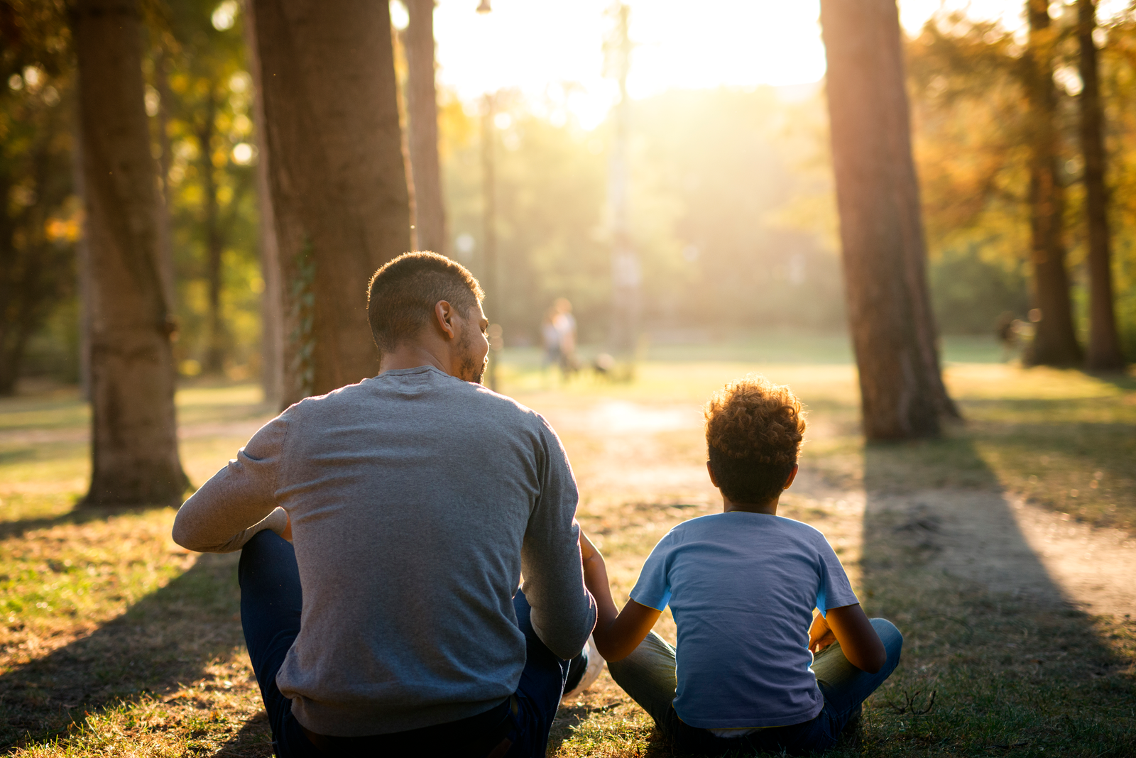 Family together outdoors